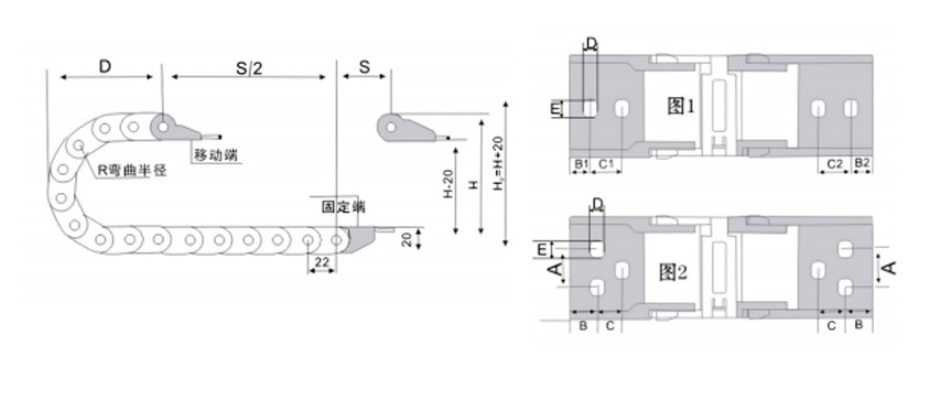 15系列便捷型拖鏈參數(shù) 15系列便捷型拖鏈參數(shù)